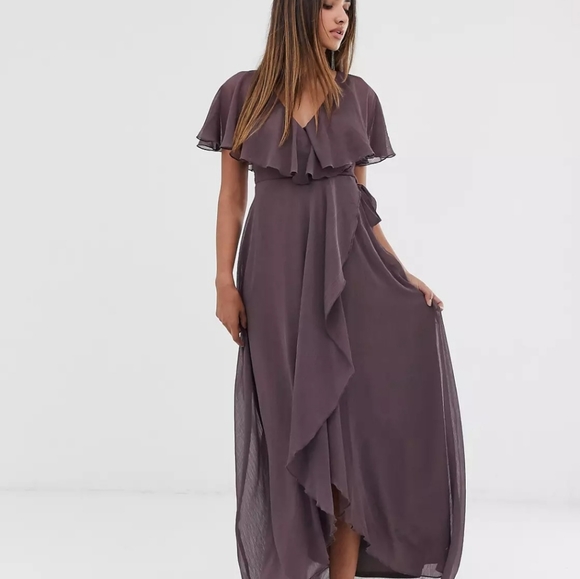 ASOS design - purple mauve maxi dress - size 4 US - Picture 1 of 5